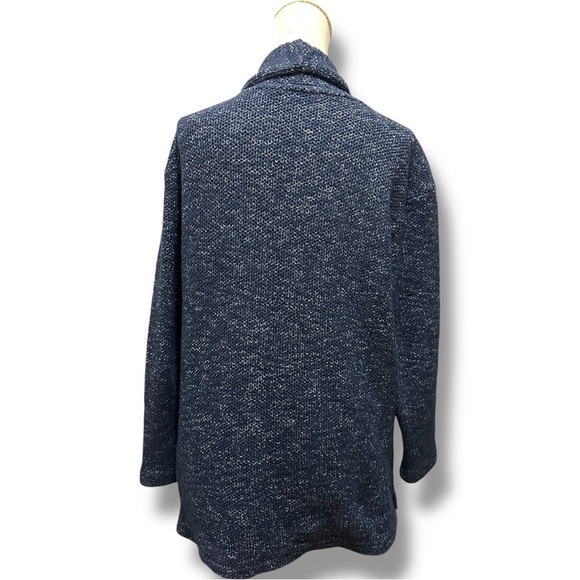 294 ZARA | EUC Turkey Women’s Blue Open Front Knit Cardigan Sweater (size M) - Picture 4 of 12